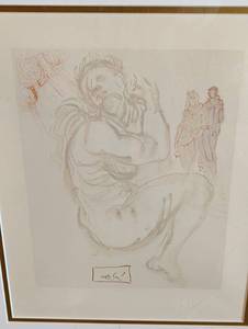 lot 15 image: Framed Salvador Dali  The Siren of the Dream Lithograph