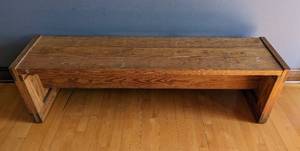 lot 78 image: Long Wooden Bench