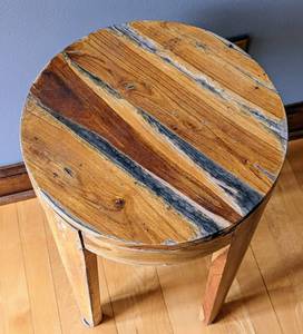 lot 79 image: Small Reclaimed Wood Accent Table