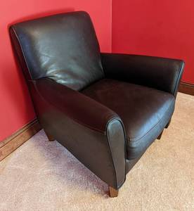 lot 98 image: Black Faux Leather Armchair