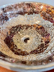 lot 229 image: Crackle Glass Bowl