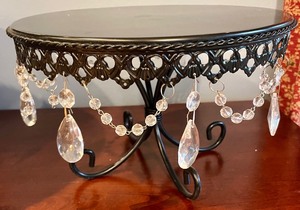lot 233 image: Crystal Adorned Pedestal Stands