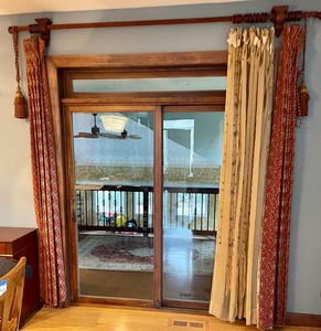 lot 232 image: Cute Curtains and Curtain Rod