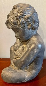 lot 244 image: Hen-Feathers Resin Statue