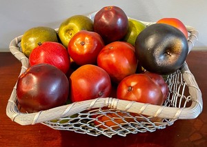 lot 250 image: Beautiful Basket of Faux Fruit