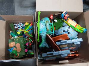 2-Box Lot Of Teenage Ninja Turtles, Figures, Vehicles, Accessories & More