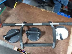 Pro-Fit Iron Gym Pull-Up Bar, Perfect Push-Up Handle, Exercise Roller Wheel