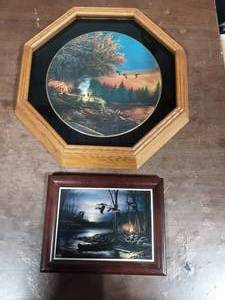 Terry Redlin Framed Plate & Small Picture