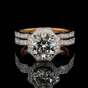 NEW Top Designer Simon G 2.01ctw Diamond Engagement Ring-Bridal Set in 18k Two-Tone Gold $17,999 Retail VIDEO