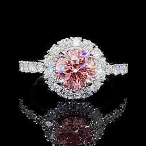 Rare Pink Diamond 2.50ctw in 14k White Gold Fancy Halo Ring $10,500 Retail VIDEO