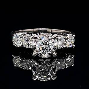 One-of-a-Kind Vintage 1.00ctw Diamond Estate Ring w Miracle Crown Setting in 14k White Gold $4750 Retail VIDEO