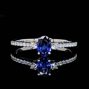 Endless Elegance NEW Oval Blue Sapphire & Diamond Ring in 14k White Gold VIDEO $2275 Retail VIDEO