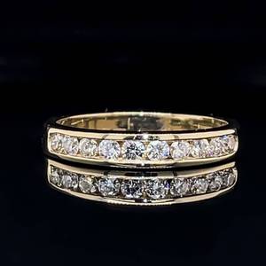 Gorgeous 0.50ctw Diamond Channel Band Ring in 14k Yellow Gold VIDEO