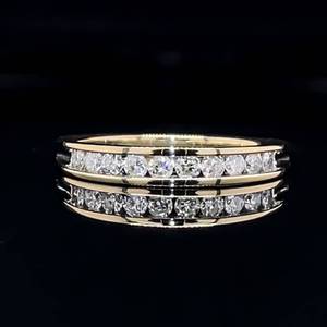 Classic 0.40ctw Diamond Channel Band Wedding Ring in 14k Yellow Gold