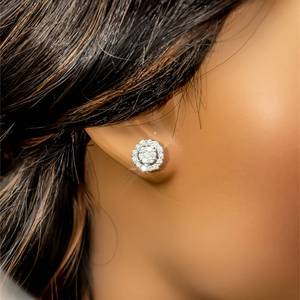 New 1.00 Carat Diamond Stud Earrings in 18k White Gold Tremendous Fire No Reserve $4800 Retail VIDEO