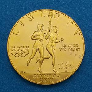 1984-W Olympic 12 Troy Ounce Gold Coin in Mint State