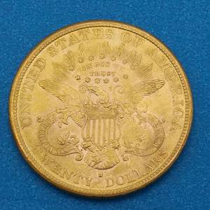 1883-S $20 Liberty Head Double Eagle Gold Coin in Mint State