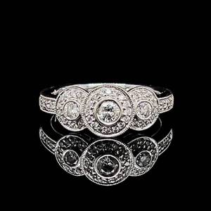 Designer Vera Wang LOVE Collection 0.62ctw Diamond Halo Ring in 14k White Gold $3499 Retail VIDEO