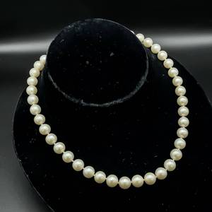 Stunning Akoya Pearl Necklace, 9-10mm High Luster Strand, 19 14k Yellow Gold Clasp  $3,950 Retail