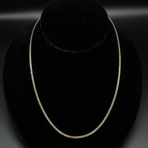 Versatile Wear Bright Shine Serpentine Link Chain Necklace in 14k Yellow Gold Estate