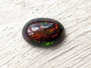 1.37 Carat Black Natural Opal