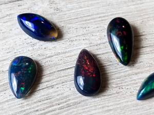 8.77 Carats of Black Natural Opal Gemstones