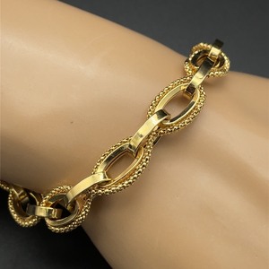High End Statement Oval Cable Rope Link Bracelet Hand-Crafted in 14k Yellow Gold. Bold & Chic for the Latest Look. $1475 Retail