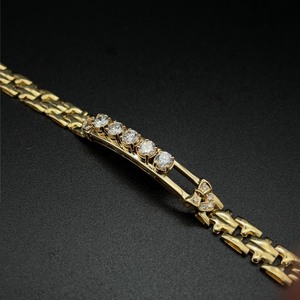 Spectacular 18k Bracelet w. 5 Matched Sliding-Moving Diamonds 1.00ctw. VS Clarity FG Color $6600 Retail See Video Sliding Diamonds