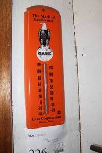 lot 226 image: Vintage Case Wall Thermometer