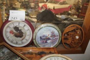 lot 245 image: Lot of (3) Wall Clocks
