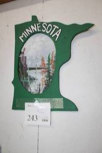 lot 243 image: Minnesota Wood Wall Art