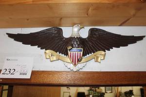 lot 232 image: Bald Eagle Metal Wall Plaque