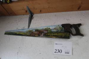 lot 230 image: Farm Hand Saw Wall Art