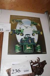 lot 235 image: John Deere Celebrating 160 Years Metal Wall Sign