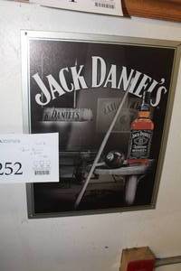lot 252 image: Jack Daniels Metal Wall Sign