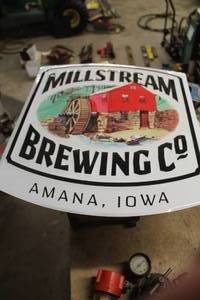 lot 253 image: Millstream Brewing Co Amana Iowa Wall Sign