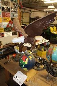 lot 267 image: Bald Eagle Table Globe