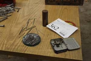 lot 362 image: 3-12x1 Copper Rod, Misc. Small Drill Bits