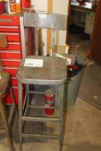 lot 180 image: Metal Workbench Chair