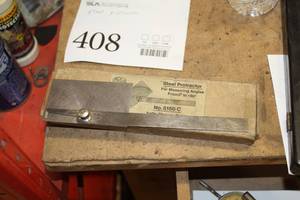 lot 408 image: Steel Protractor (in original box)