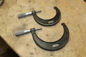 lot 428 image: Lot of (2) Size No. 436-3in, 3in. No. 436 4in. Micrometers