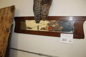 lot 203 image: Wood Framed Wall Mirror