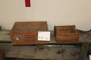 lot 332 image: High Explosives Wood Box ICC-14, DuPont Wood Box