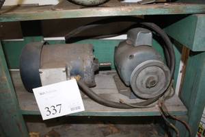 lot 337 image: Lot of (2) Electric Motors - Steveco 230460V 3-Phase 3450-rpm, General Electric 115230 1-Phase 1725-rpm