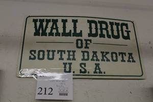 lot 212 image: Wall Drug of South Dakota Plastic Wall Art