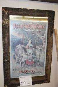 lot 220 image: John Deere & Co Plows Framed Wall Art