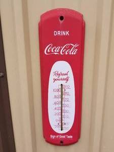 lot 10A image: Coca-Cola Outdoor Thermometer