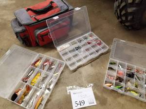 lot 549 image: Copper River Soft-Side Fishing Tackle Bag, Fishing Tackle Organizers, Fishing Tackle