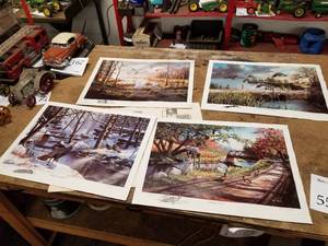 lot 555 image: Lot of (4) Commemorative Game Bird Prints by Ken Zylla
