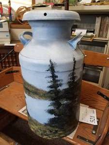 lot 503 image: 24 Decorative Milk Can